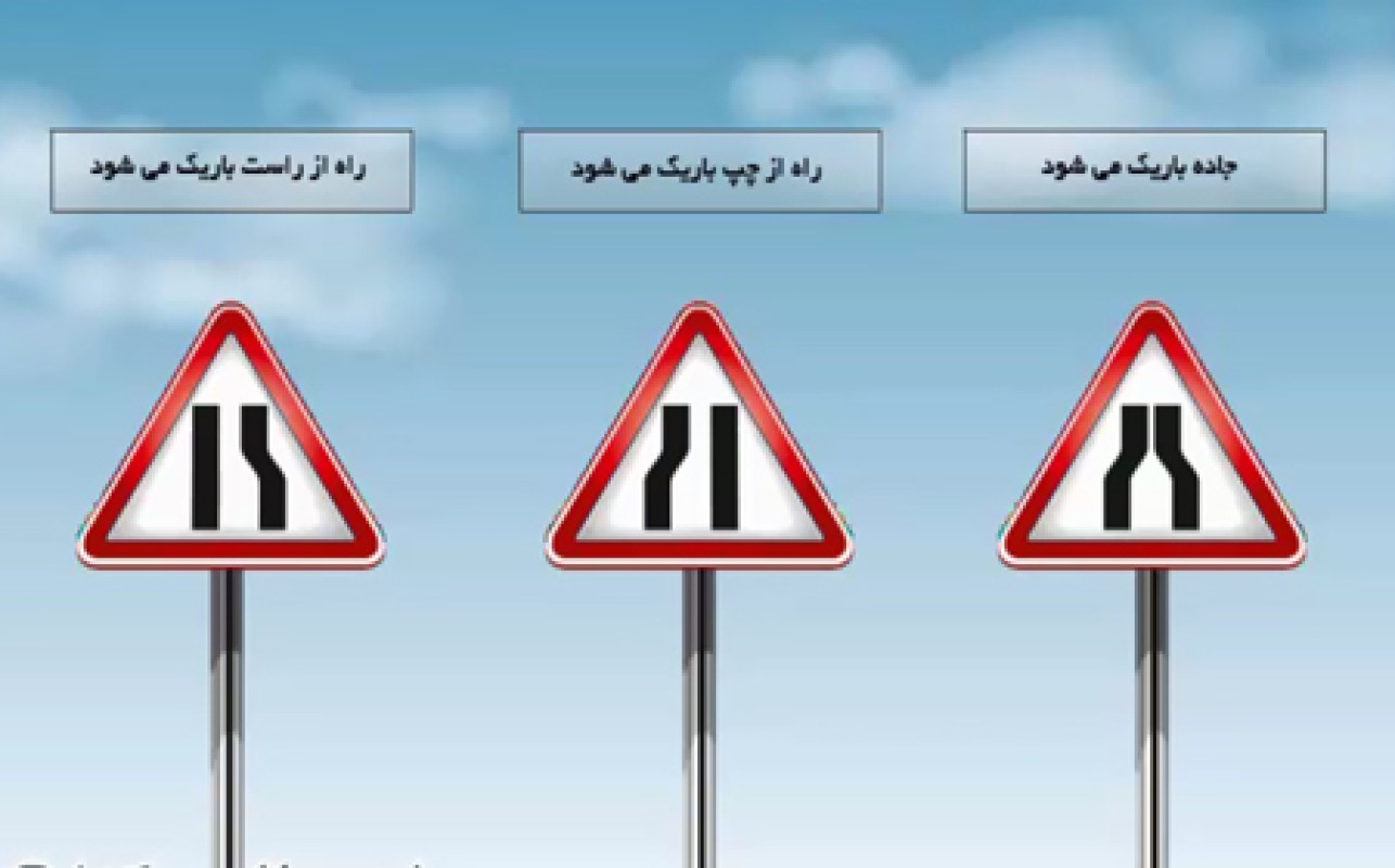 آشنایی با نام ، عنوان ، رنگ ، شکل و مفهوم تابلو های هشدار دهنده یا اخطاری