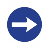 تابلوی فقط عبور به راست مجاز ار علائم و تابلوهای راهنمایی و رانندگی